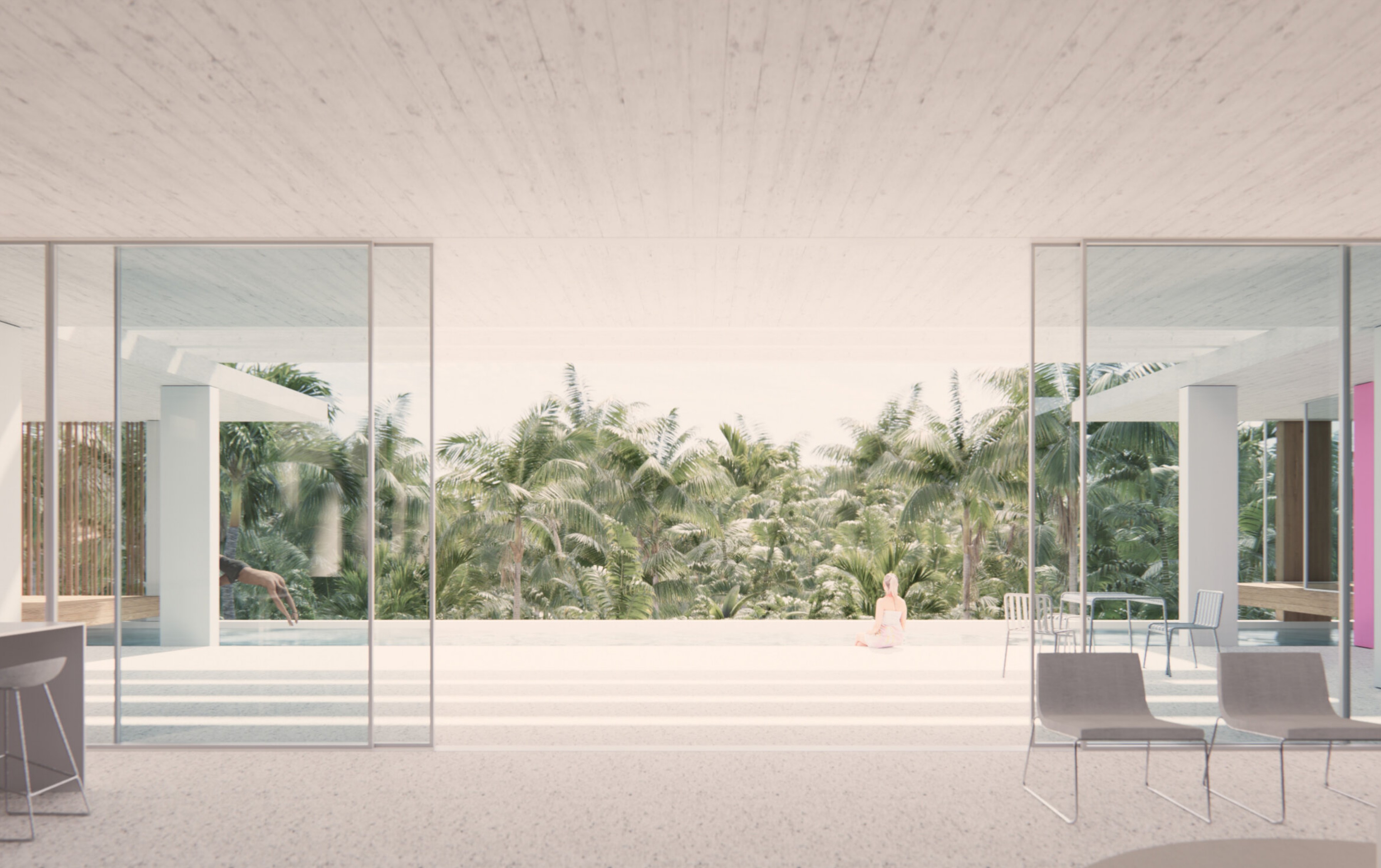 Nosara Gallery 1 Pool Terrace and Pool From Living Zone