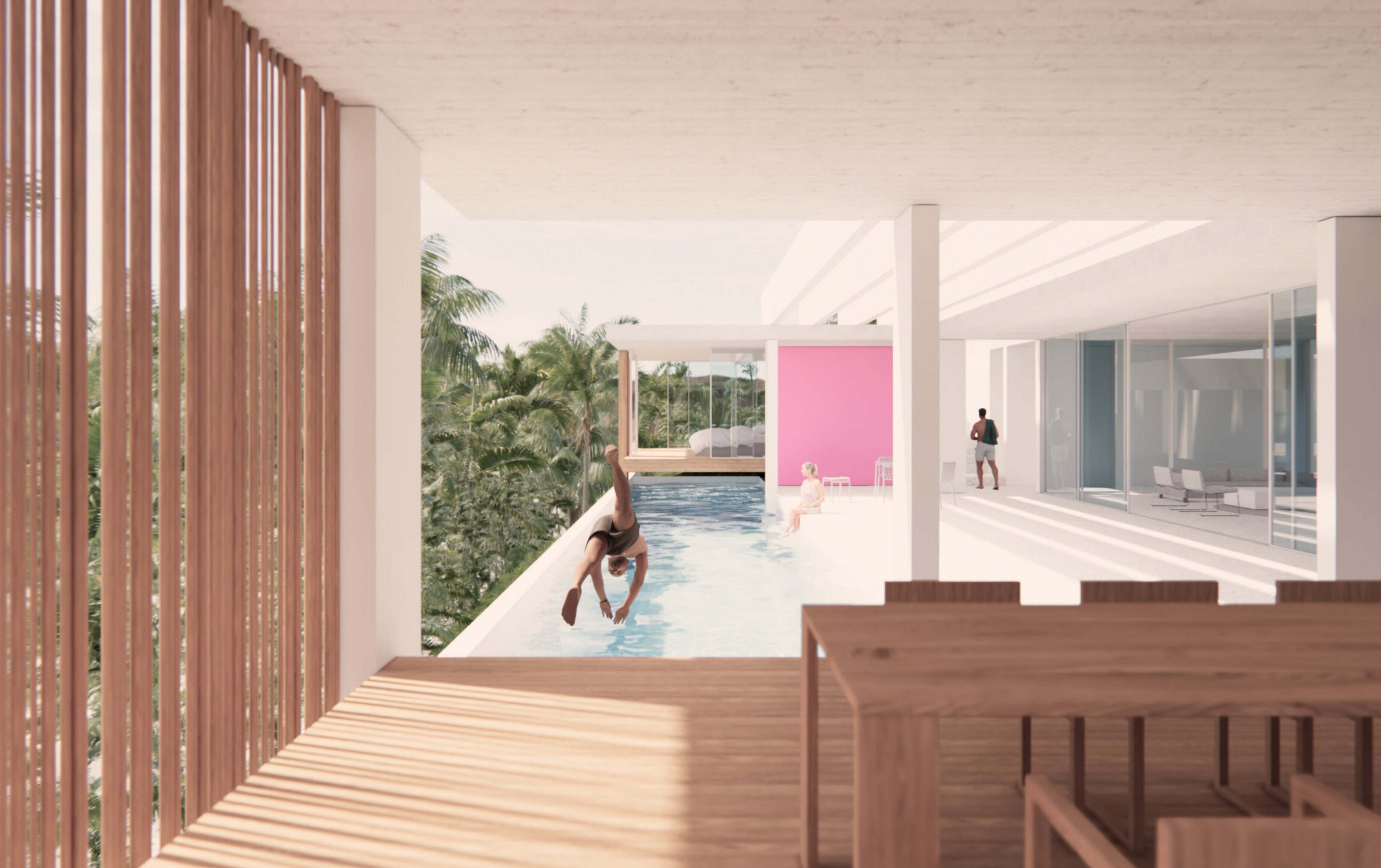 Nosara Gallery 4 Pool Terrace from Dining Room
