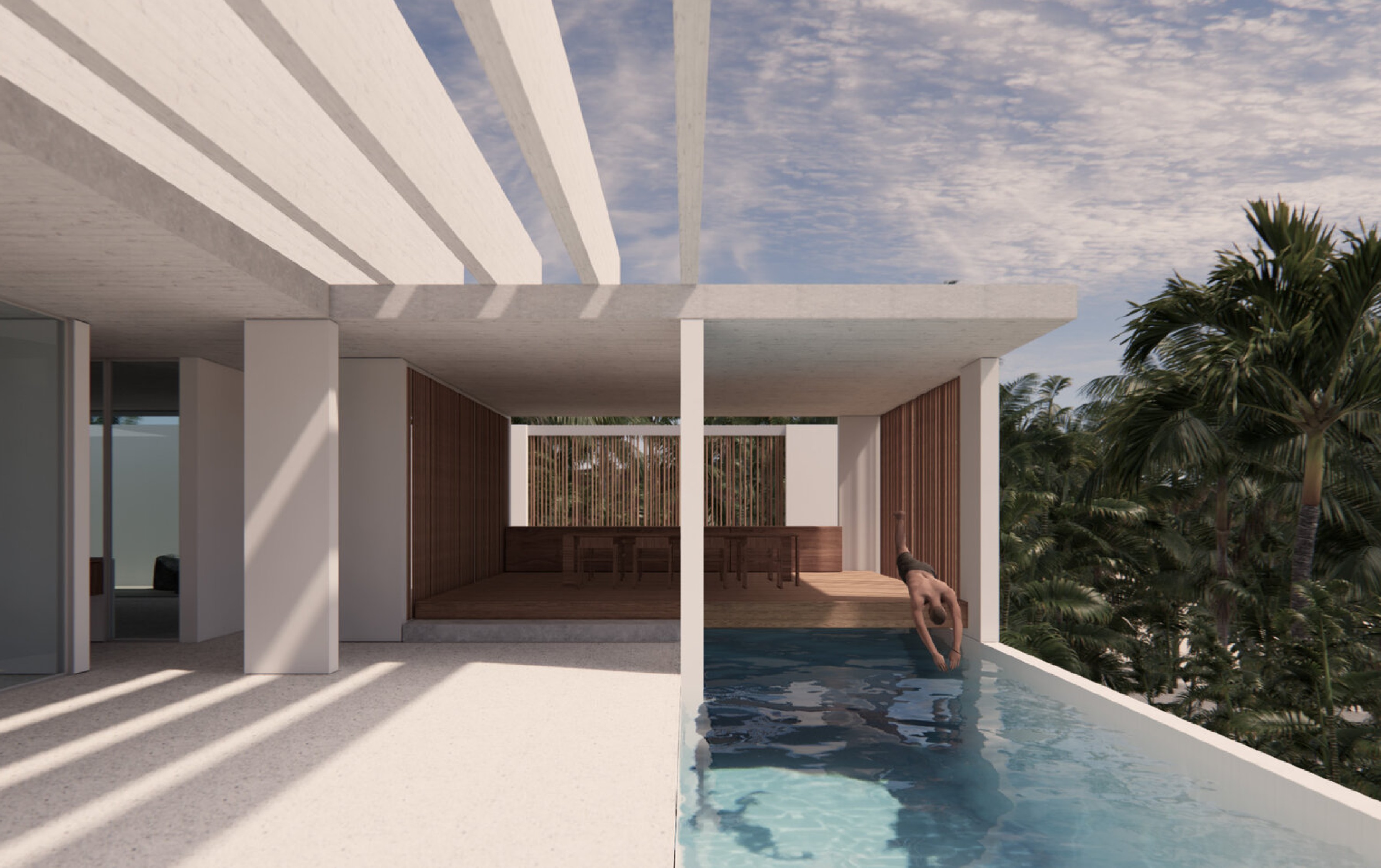 Nosara Gallery 7 Pool from Bedroom Suite