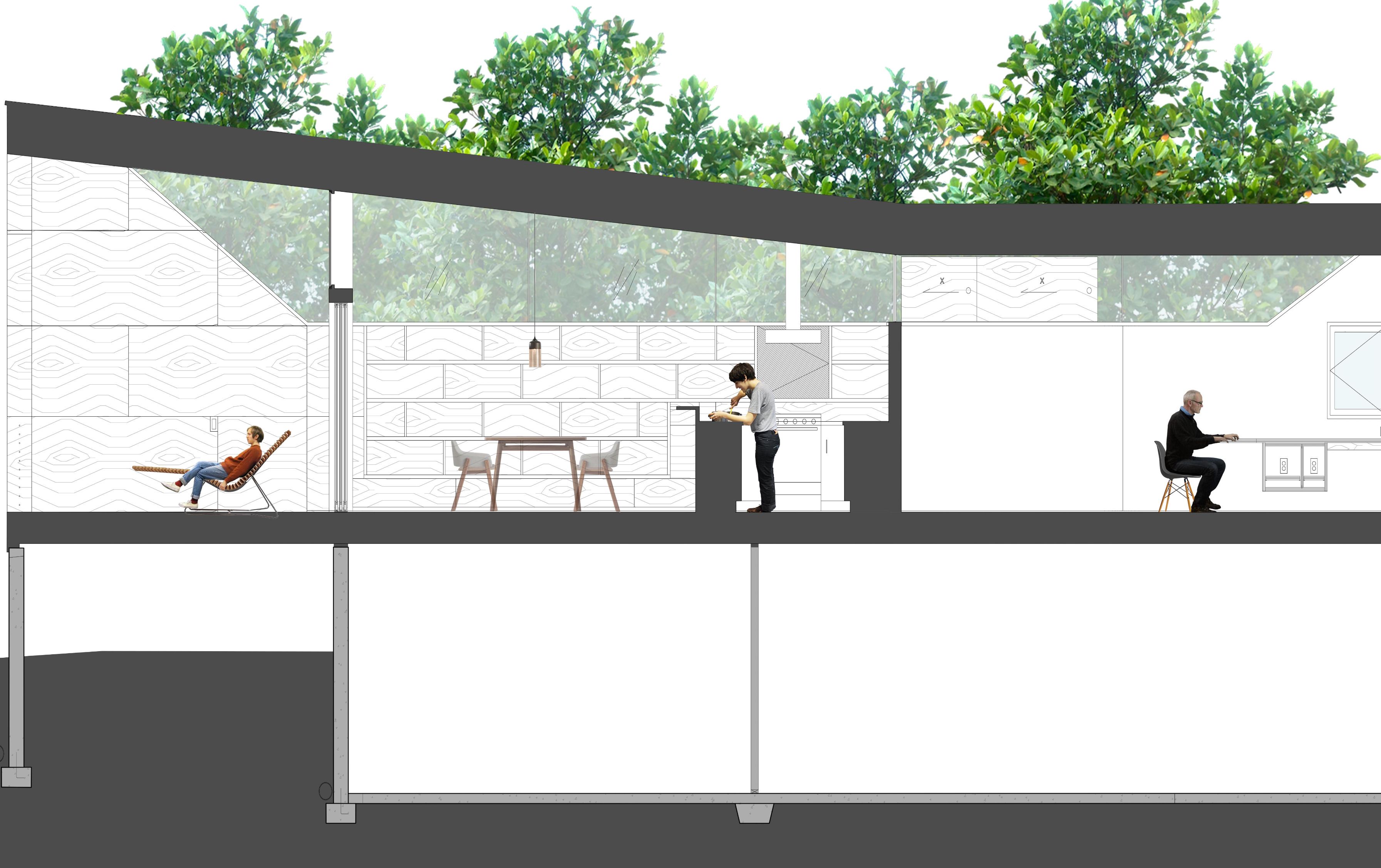 Thumb House Section Drawing Gallery 1