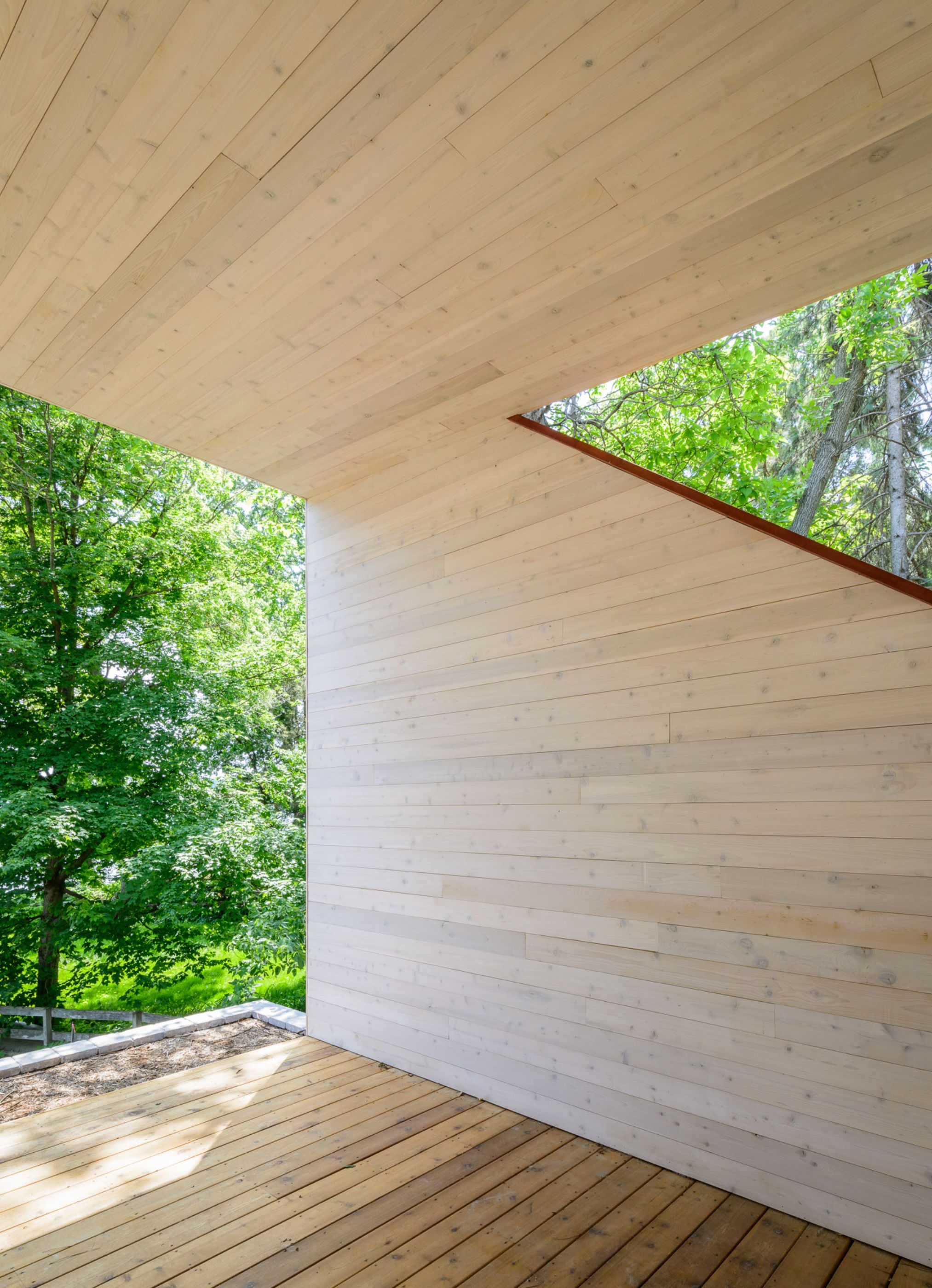 Thumb House White Stained Wood