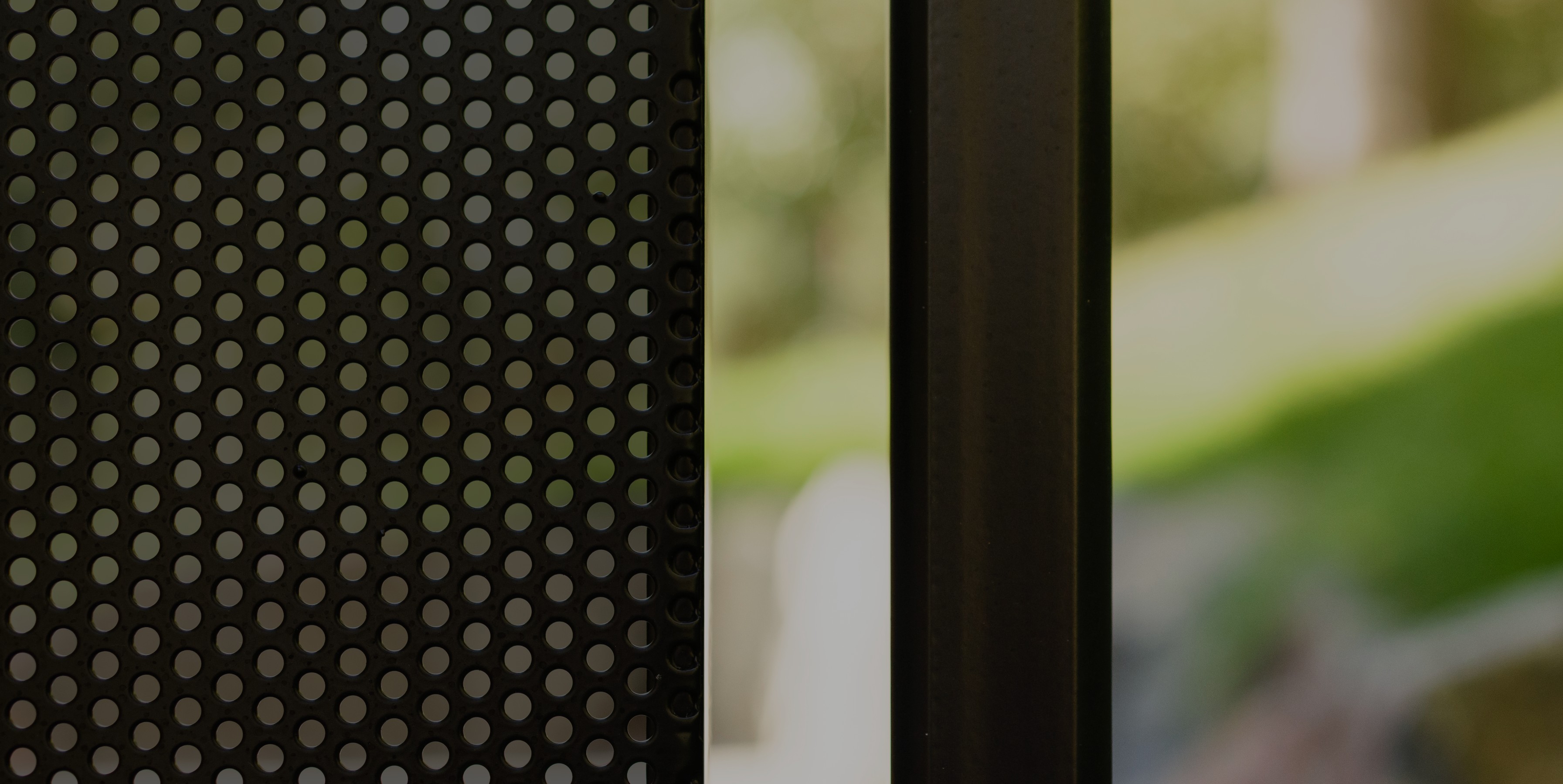 We love stone and steel and wood.  Dead flat steel, wavy steel, perforated steel. Smooth concrete, impressed concrete.